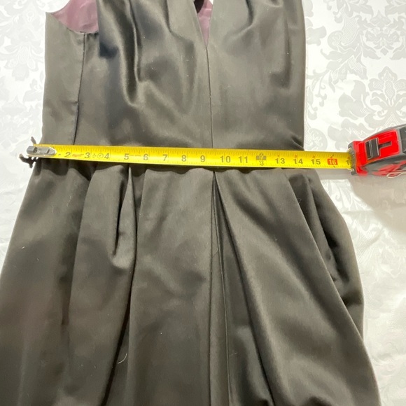 Vintage AJ Bari Dress 80s 90s Dark Pewter Color Dress Size 8 - Picture 8 of 11